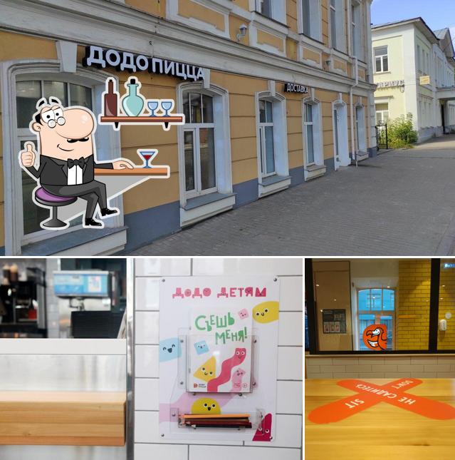 Внутреннее оформление и внешнее оформление - все это можно увидеть на этой фотографии из Додо Пицца