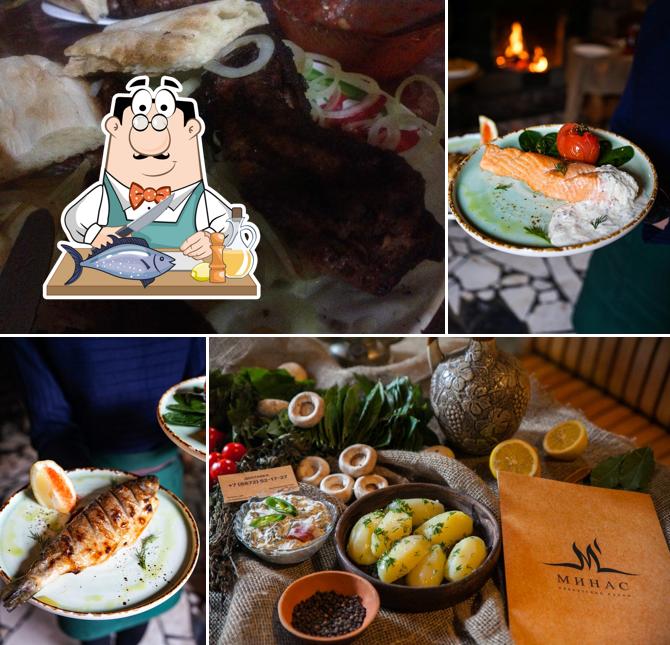 Лосось гриль в "Минасе"