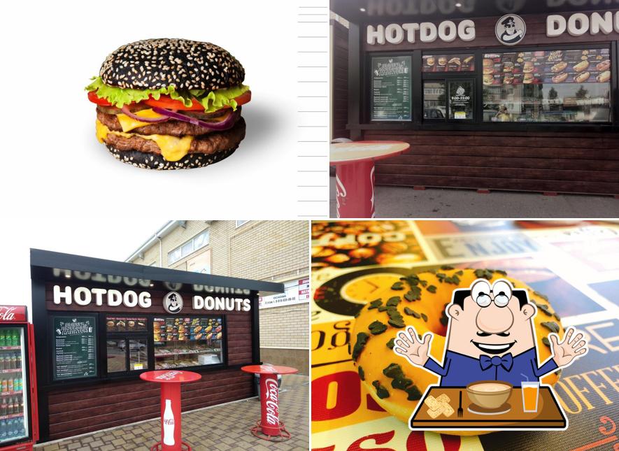 Hot dog and donuts