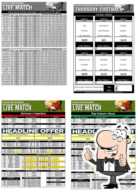Hughes Bookmakers; Armagh - Keady - Portadown