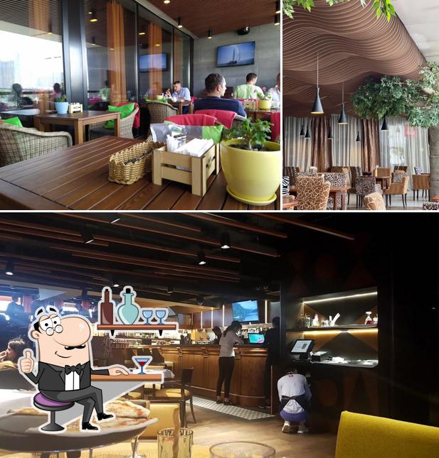 Посмотрите на внутренний интерьер "FORTE BELLO, ресторана"