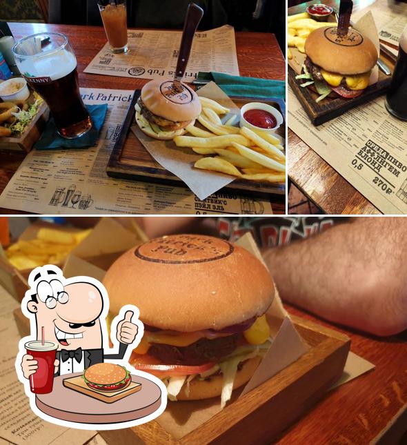 Попробуйте гамбургеры в "Патрике Пабе"