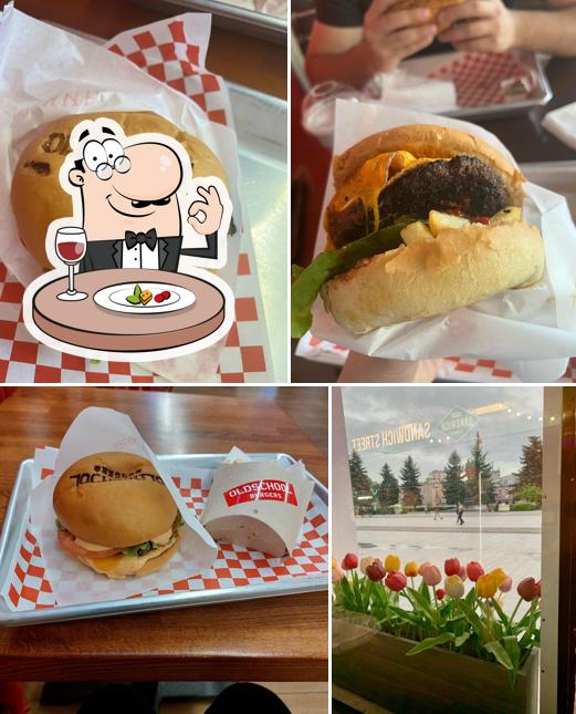 Еда в "Oldschool burgers"