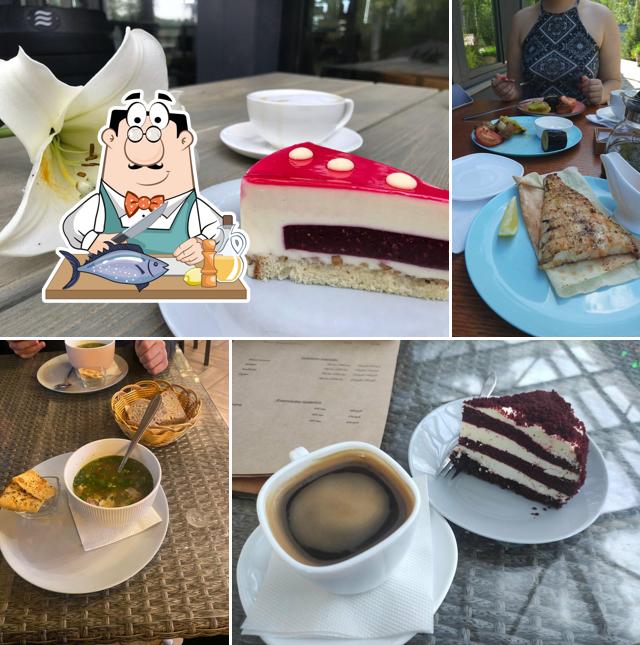 Лосось гриль в "Брусника"