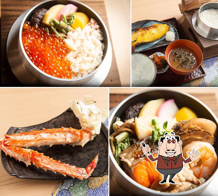 Seafood dishes and kamameshi Araki