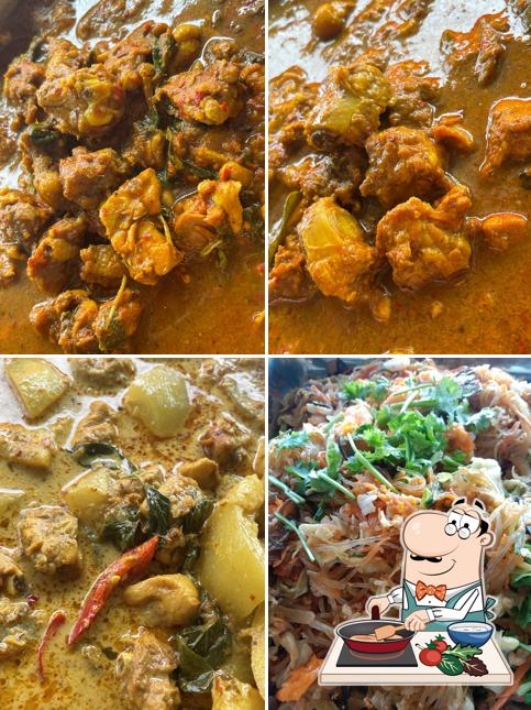 ข้าวแกงใต้เมืองลิกอร์ ขนมจีนน้ำยาใต้ ข้าวมันไก่