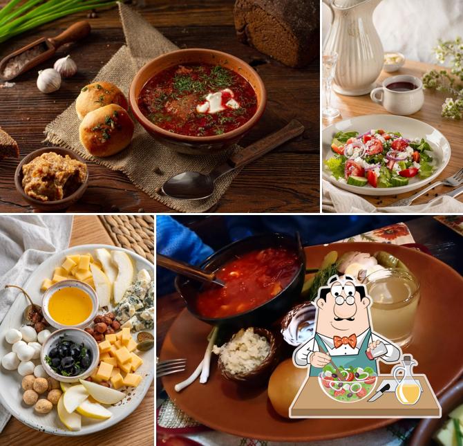 Греческий салат в "Корчме Гопак"