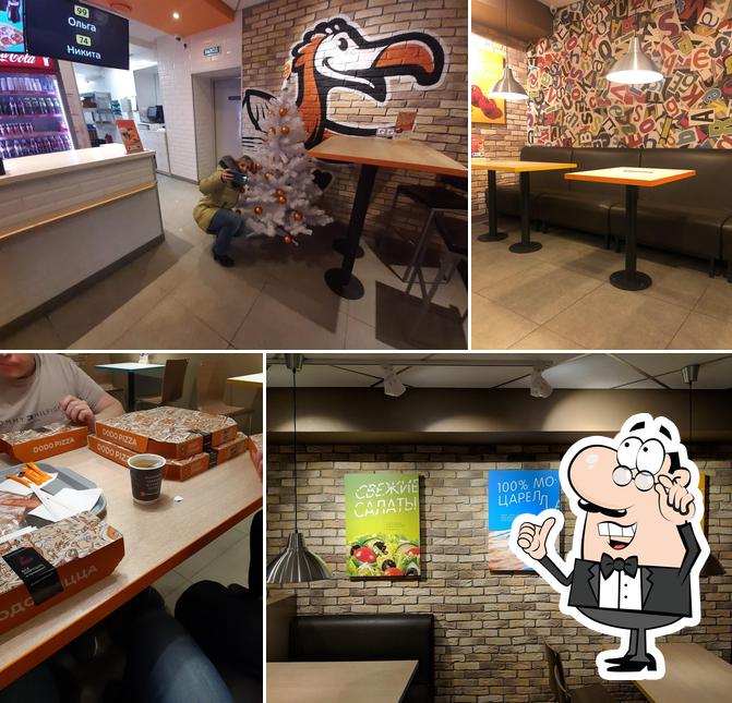 Посмотрите на внутренний интерьер "Додо Пицца"