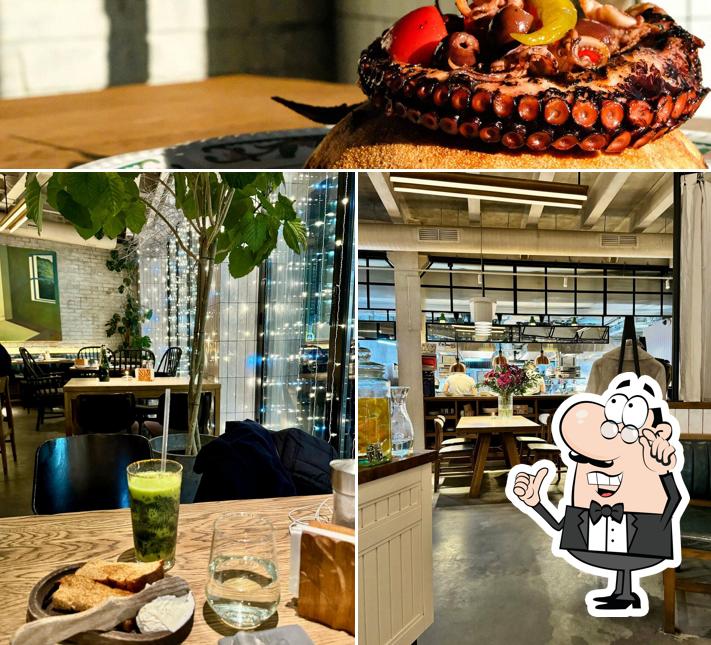 Внутреннее оформление и еда в Capito