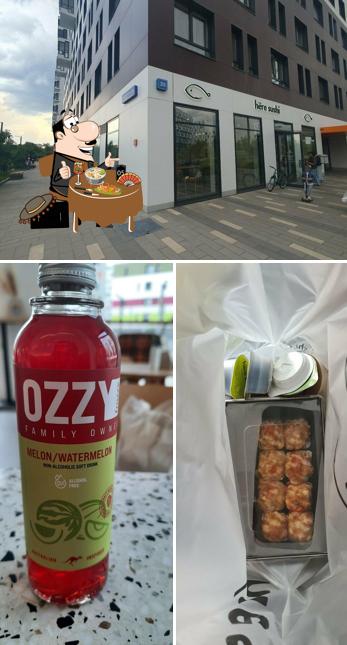 В Hēre sushi есть еда, внешнее оформление и многое другое