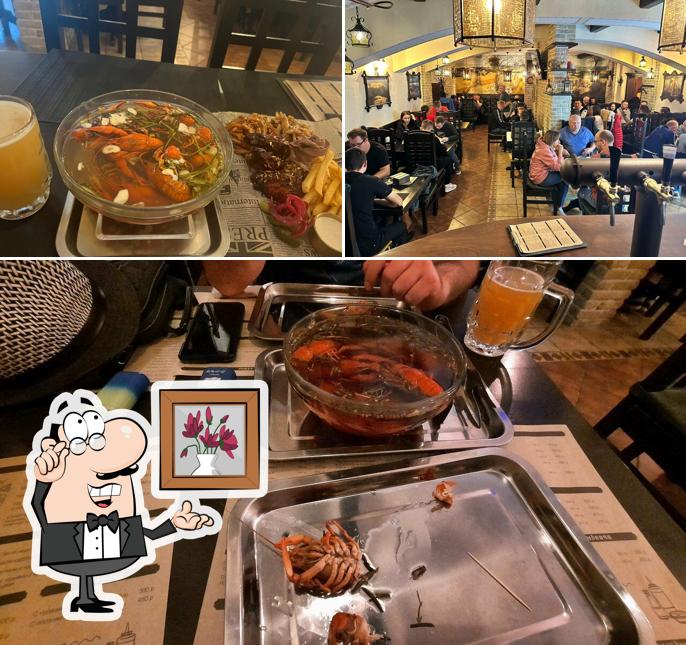 Посмотрите на это фото, где видны внутреннее оформление и напитки в 1.19