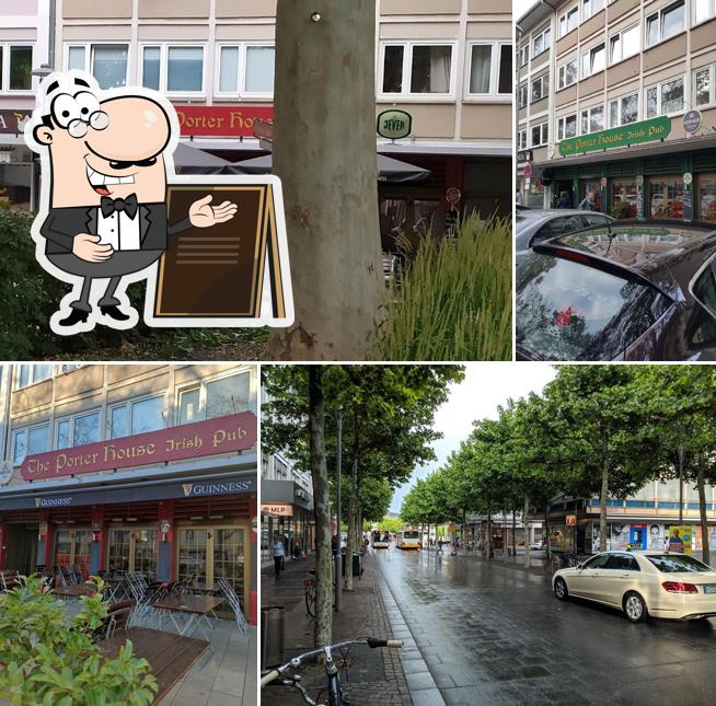 Посмотрите, как "The Porter House Irish Pub" выглядит снаружи