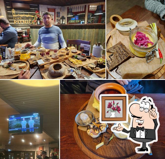 Посмотрите на внутренний интерьер "Pitnica чешской пивницы"