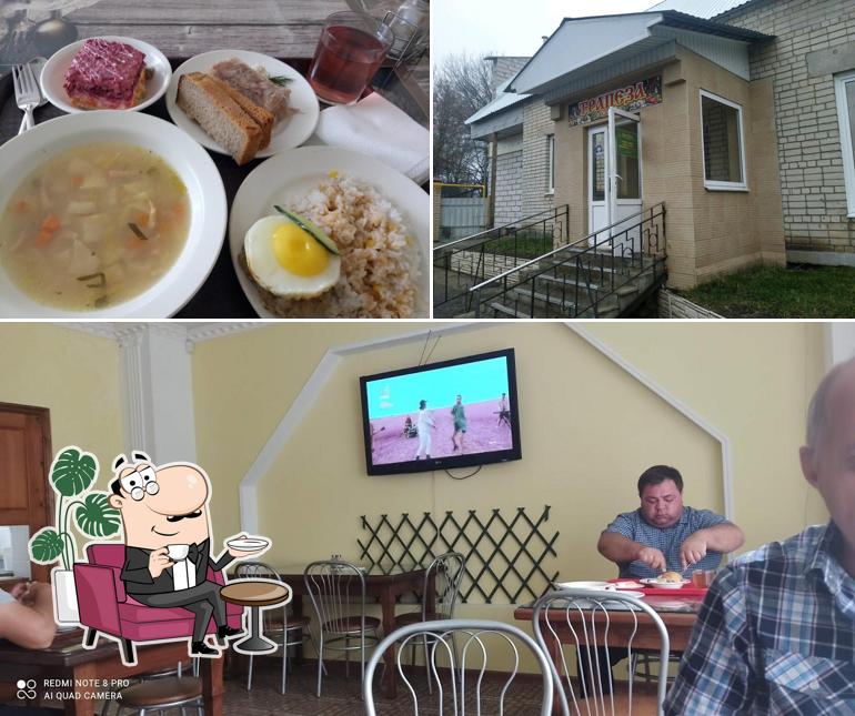 Помимо прочего, в Трапеза есть внутреннее оформление и еда