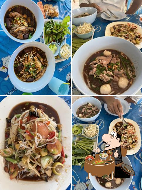 ร้านลับแม่อั๋น ก๋วยเตียวส้มตำชามใหญ่มาก