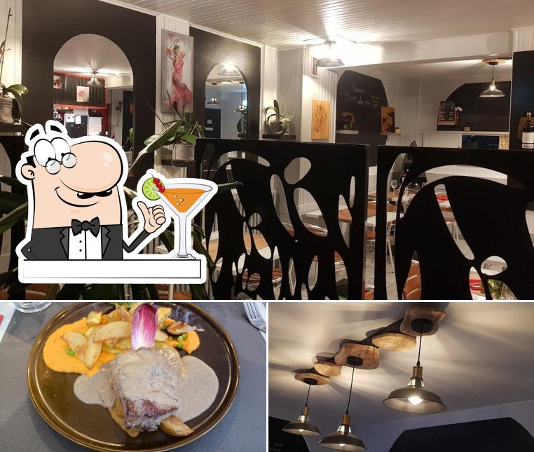 Напитки и еда - все это можно увидеть на этом снимке из Allons Chez Nath