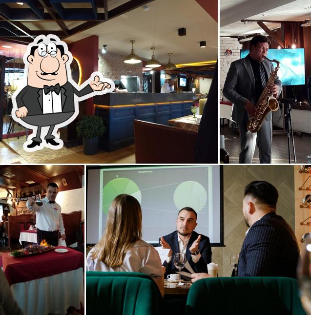 Посмотрите на внутренний интерьер "Балкана гриль"