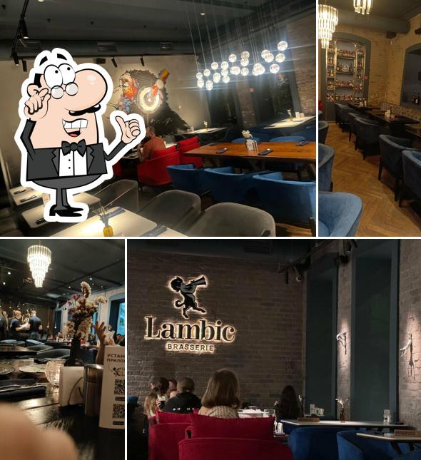 Посмотрите на внутренний интерьер "Brasserie Lambic"