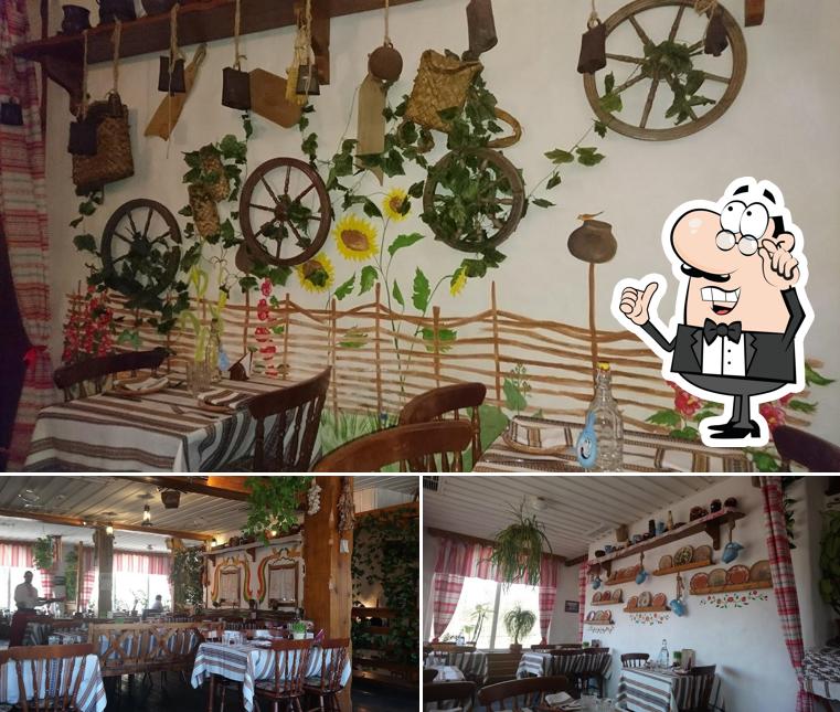 Посмотрите на внутренний интерьер "Корчмы Тараса Бульбы"