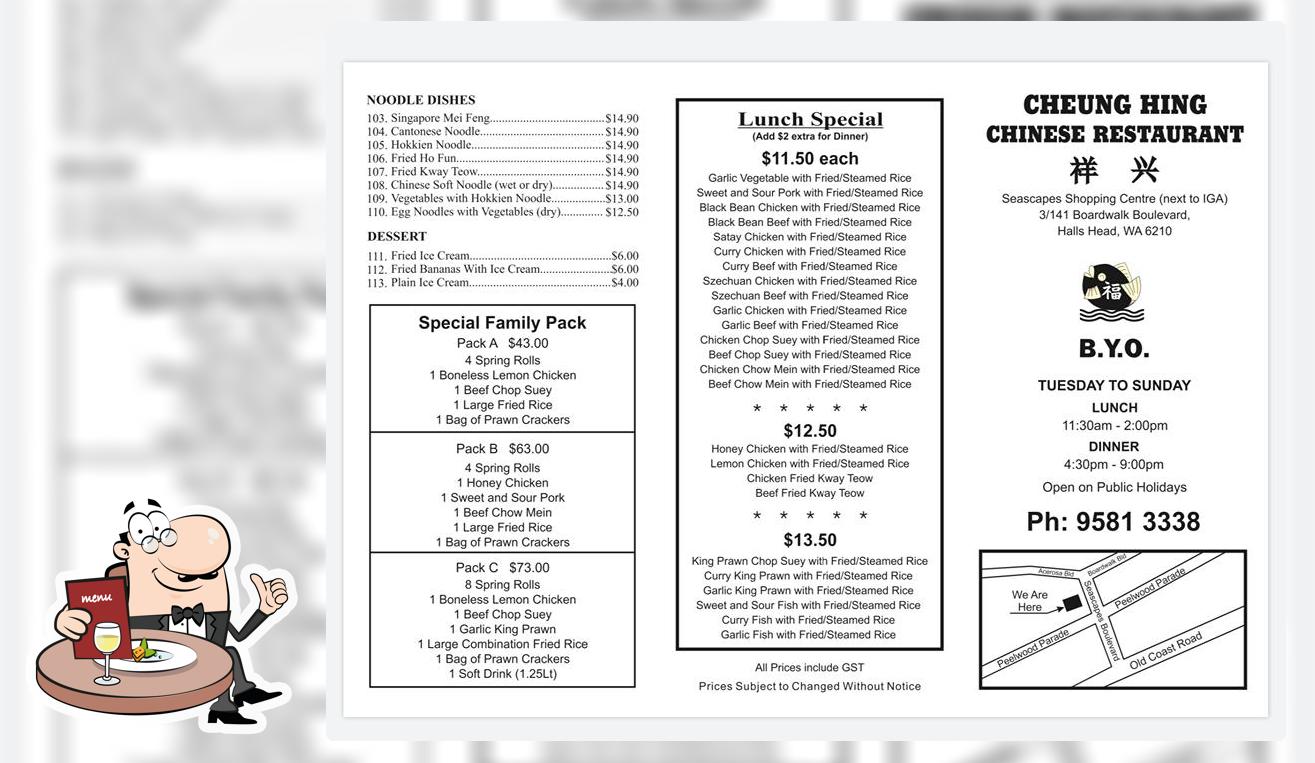 Cheung Hing Chinese Restaurant - Seascapes Halls Head WA