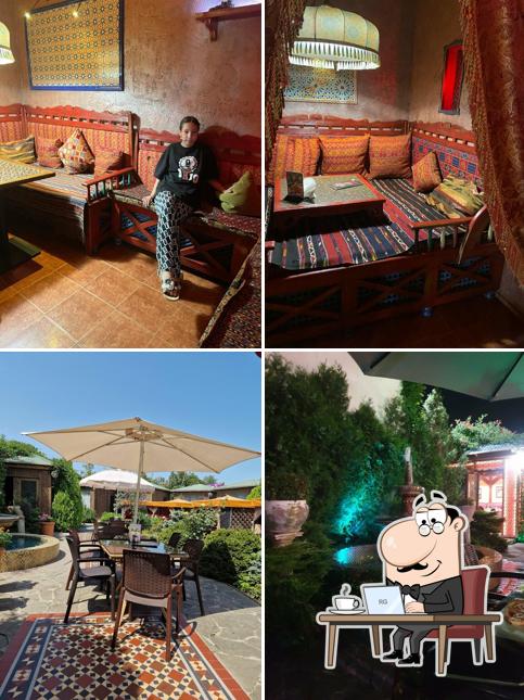 Посмотрите на внутренний интерьер "Пиццы Ха"