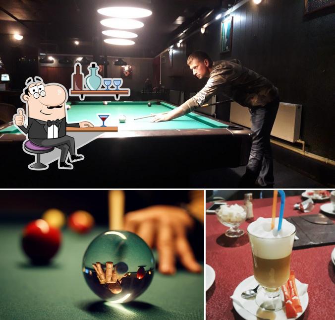 Внутреннее оформление и пиво в Олимп