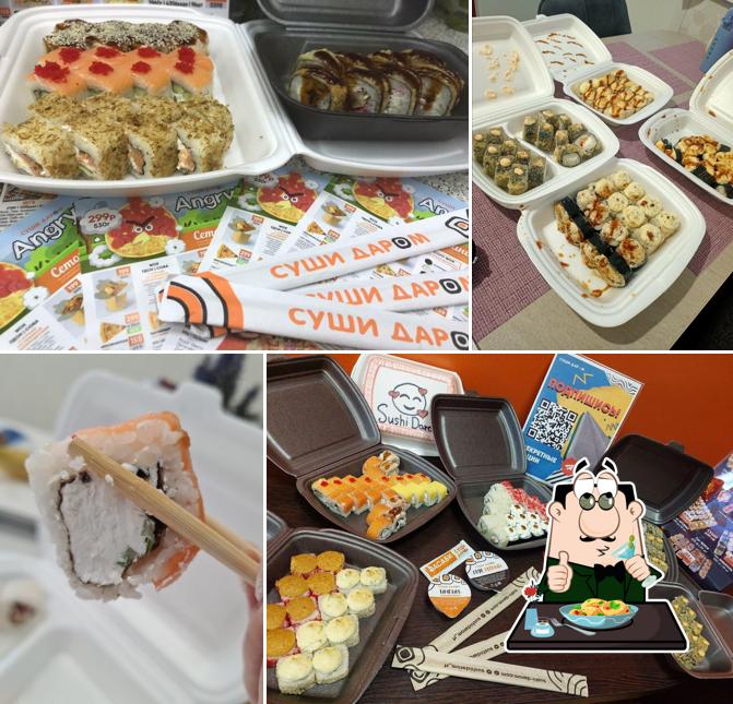 Еда в "Суши Даром"