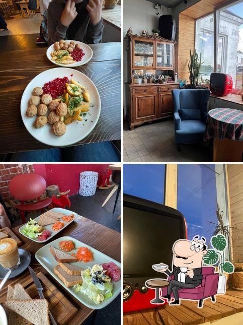 Посмотрите на внутренний интерьер "Лось и тролль"