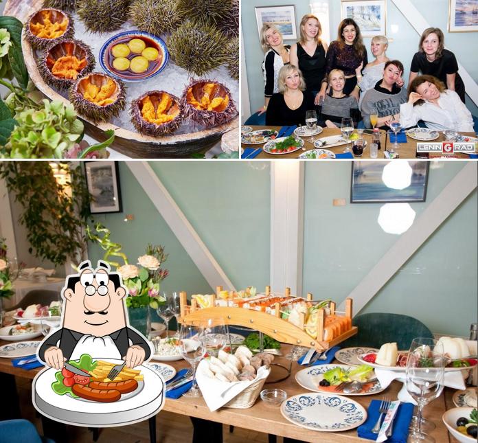 Взгляните на этот снимок, где видны еда и столики в Ленинград