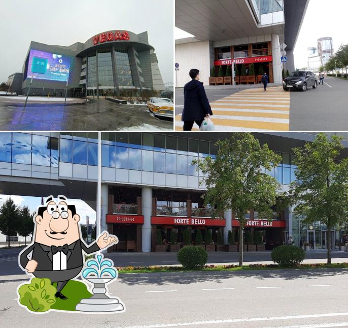 Наслаждайтесь свежим воздухом и видом, открывающемся из "FORTE BELLO, ресторана"