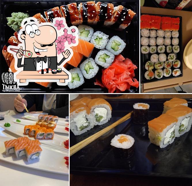 Закажите различные виды суши