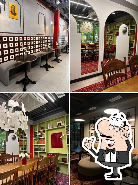 Посмотрите на внутренний интерьер "Зацепи Кофе"