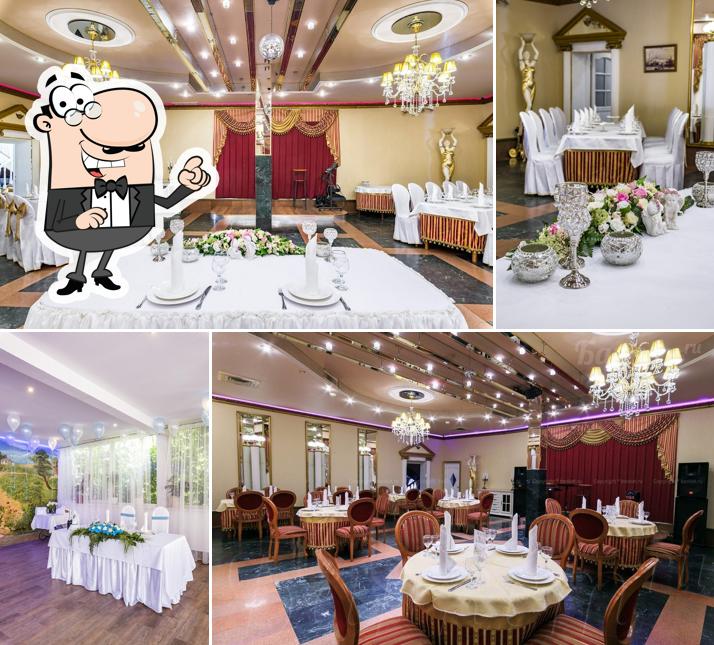 Посмотрите на внутренний интерьер "Ресторана Яуза"