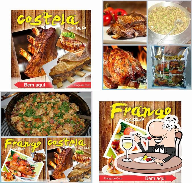 Frango de Ouro Frango Assado e Feijão Tropeiro