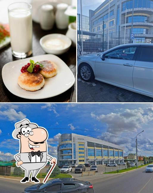 Это снимок, где изображены внешнее оформление и еда в Rossvik Restaurant