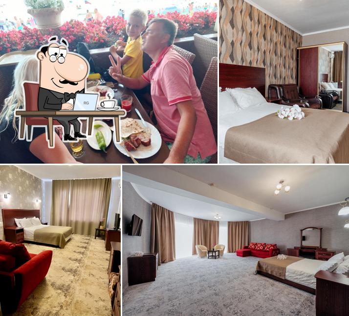 Посмотрите на внутренний интерьер "кафе "Прибой""