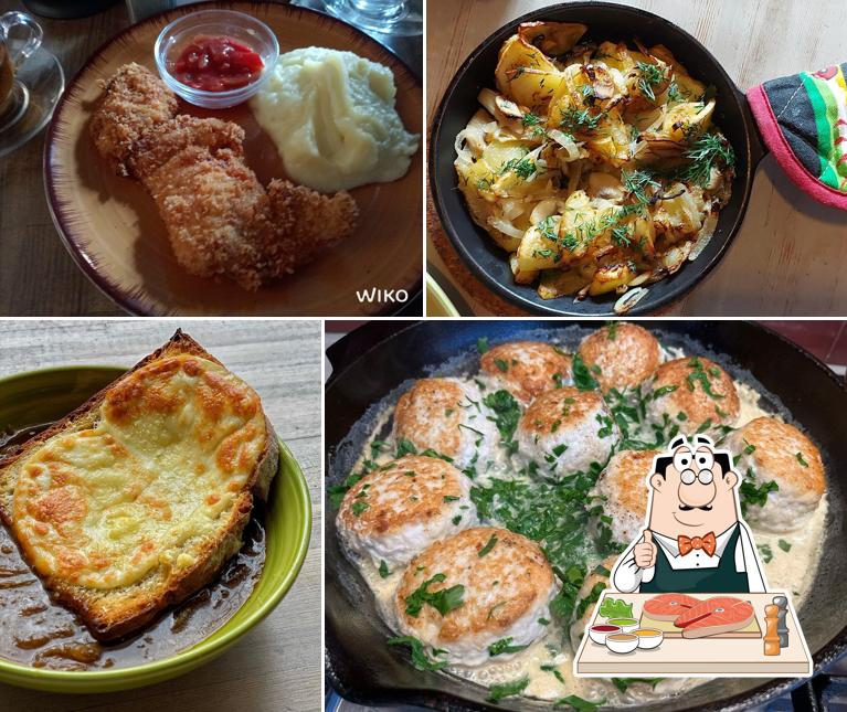 Рыба и картофель фри в "Бистро Суп и Мясо"