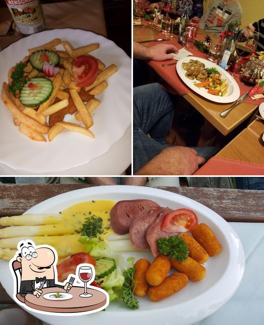 Еда в "Gaststätte und Pension Zum Wanderfreund"