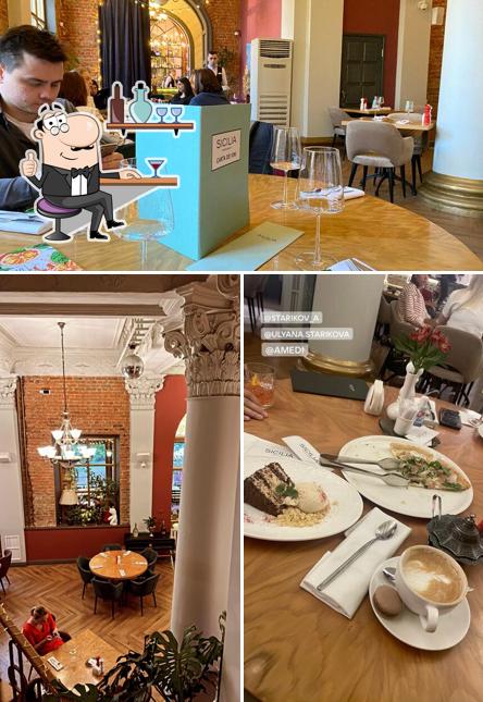 Посмотрите на внутренний интерьер "Сицилии"