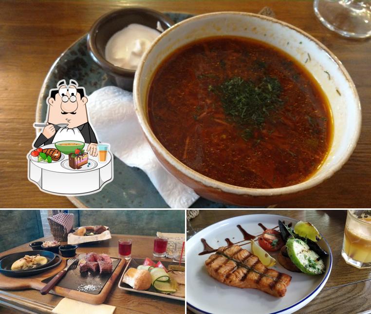 Китайский кисло-острый суп в "Телячьих Нежностях"