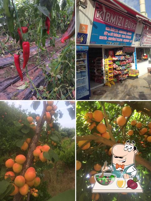 Kırmızı cafeterya