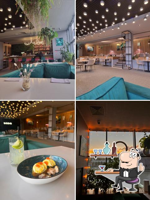 Посмотрите на внутренний интерьер "Гастрономический бар Небо"