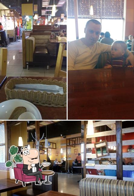 Посмотрите на внутренний интерьер "Блина Хаус"