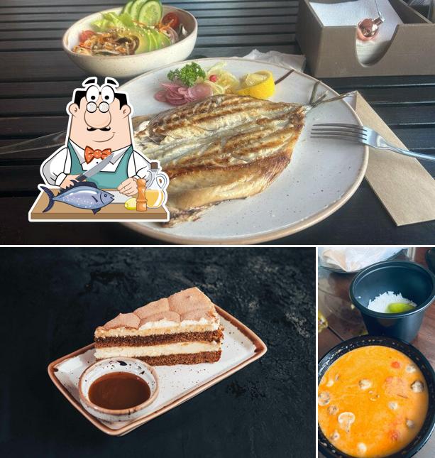 Лосось гриль в "Река море"