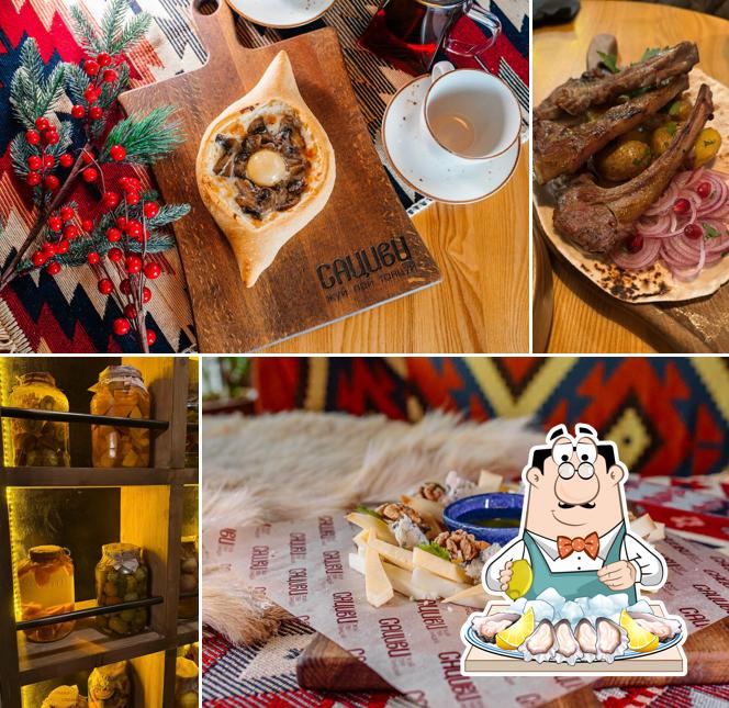 Устрицы в "Сациви"