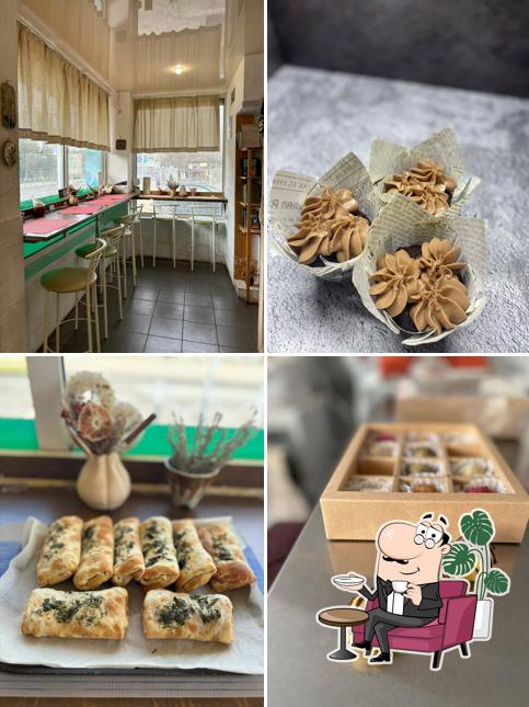 Посмотрите на внутренний интерьер "Хлеба-кафе "Bread бери""