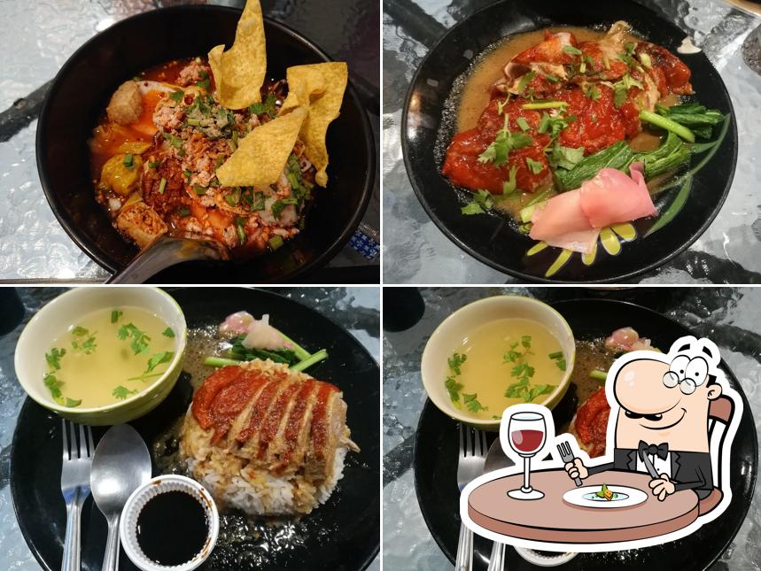 เป็ดย่าง เกี๊ยวกุ้ง ครัวแม่อนงค์