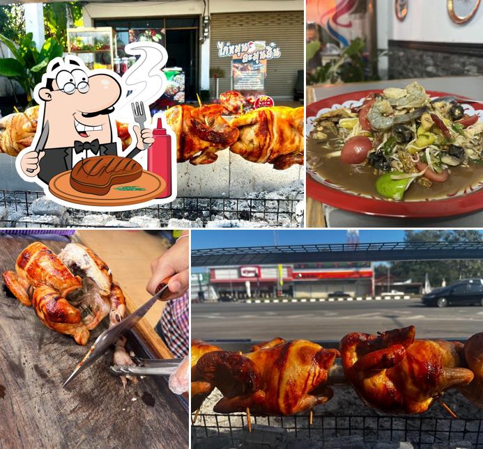 ไก่หมุนละมุนลิ้น&ส้มตำบ้านเฮา@หนองเรือ