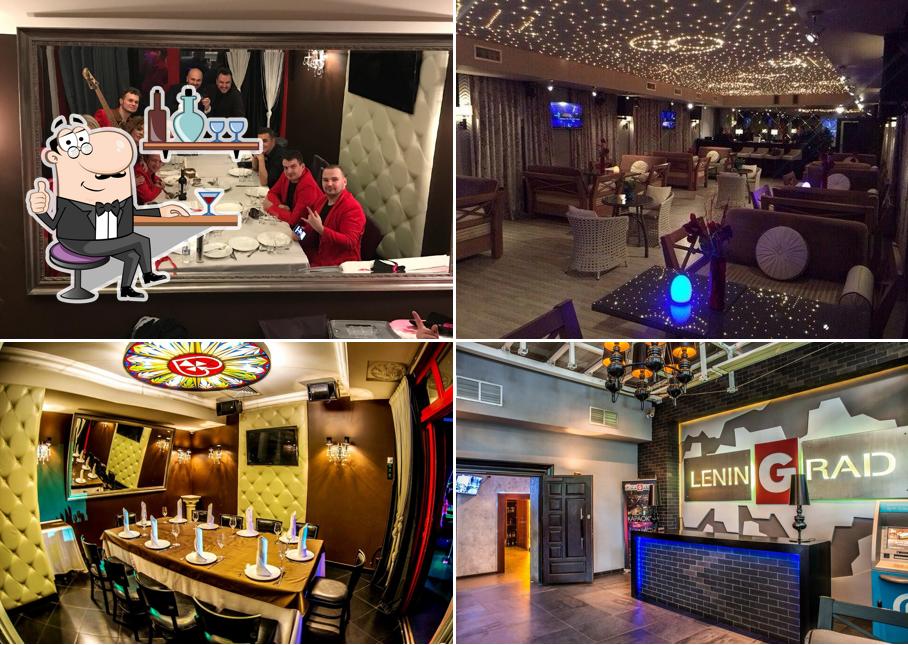 Посмотрите на внутренний интерьер "Ленинграда Клуб-Караоке-Ресторан"