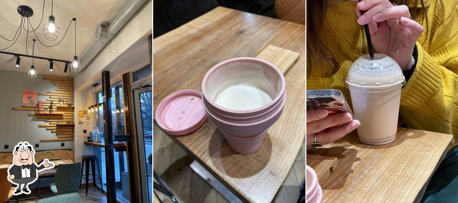 Wood coffee bar